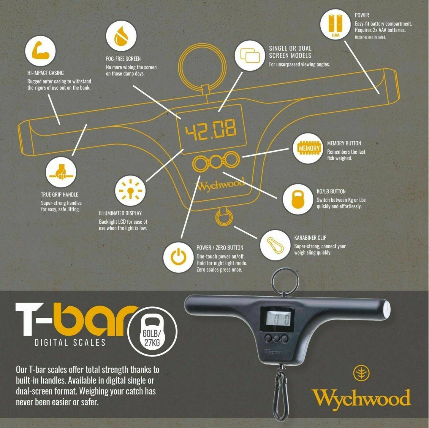 Wychwood T-Bar Scales MKII 60lb